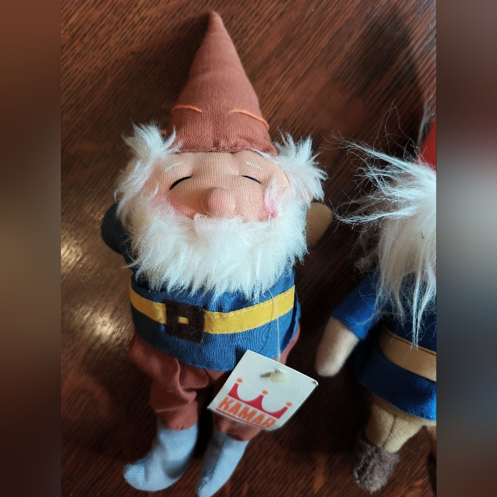 Vintage Japanese Kamar Company Gnome Rubber & Plush Dolls - New Conditio w/Tags! - Picture 3 of 14